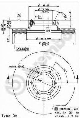 BREMBO 09.7717.10 Тормозной диск