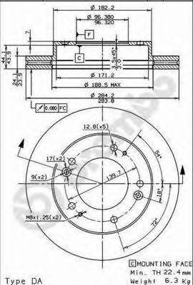 BREMBO 09.8546.10 Тормозной диск