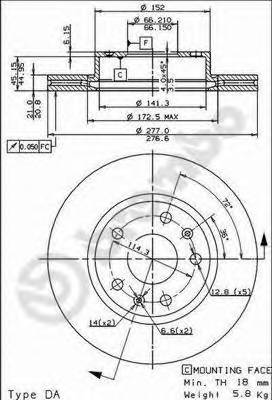 BREMBO 09.8609.11 Тормозной диск