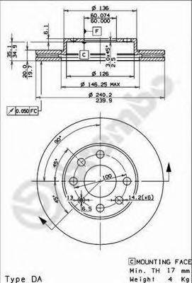 BREMBO 09.8635.10 Тормозной диск