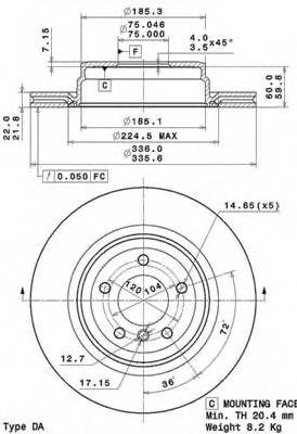 BREMBO 09.A270.11 Тормозной диск