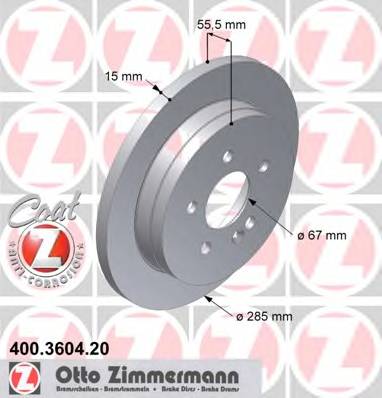 ZIMMERMANN 400.3604.20 Тормозной диск