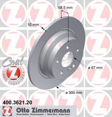 ZIMMERMANN 400.3621.20 Гальмівний диск