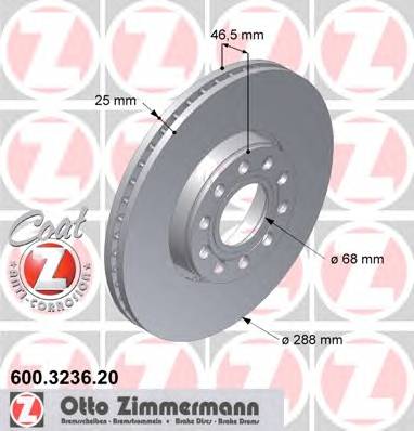 ZIMMERMANN 600.3236.20 Гальмівний диск