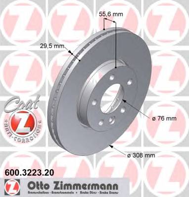 ZIMMERMANN 600.3223.20 Гальмівний диск