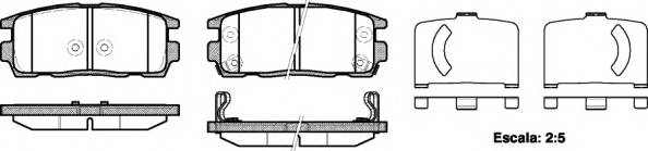 WOKING P13603.12 Комплект тормозных колодок,