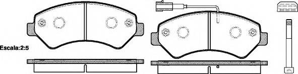 WOKING P13753.01 Комплект тормозных колодок,