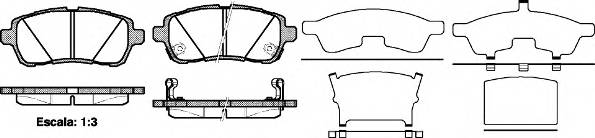 WOKING P13813.02 Комплект тормозных колодок,