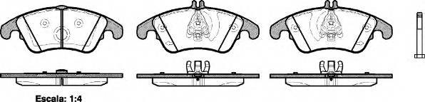 WOKING P12043.00 Комплект тормозных колодок,