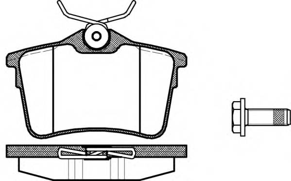 WOKING P12823.00 Комплект тормозных колодок,