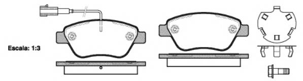 WOKING P9583.32 Комплект тормозных колодок,