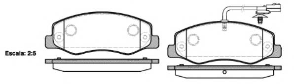 WOKING P15423.01 Комплект тормозных колодок,