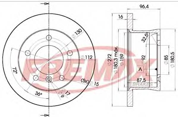 FREMAX BD-0183 Тормозной диск