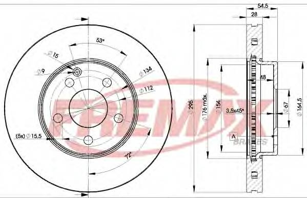 FREMAX BD-0812 Тормозной диск