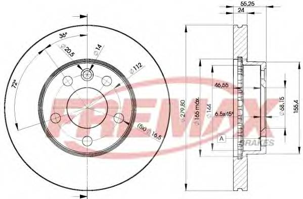 FREMAX BD-3015 Гальмівний диск