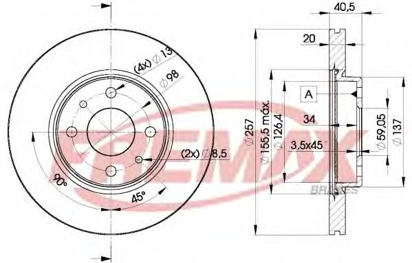 FREMAX BD-5056 Тормозной диск