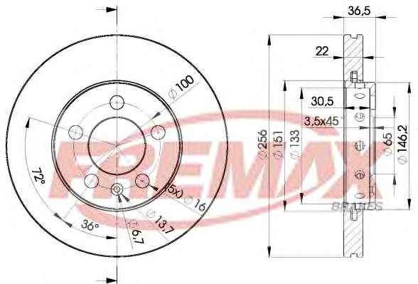 FREMAX BD-5602 Гальмівний диск