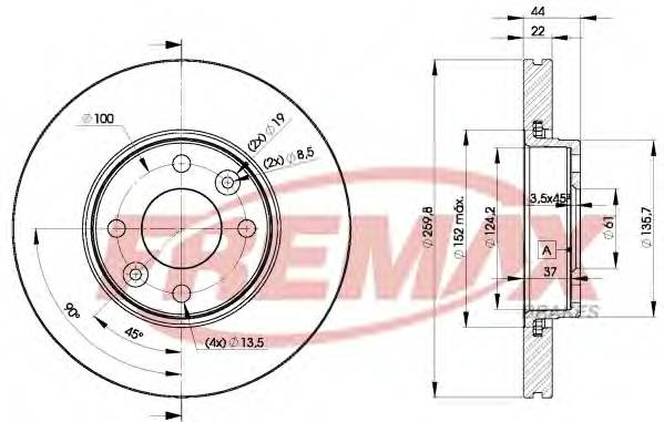 FREMAX BD-7795 Гальмівний диск