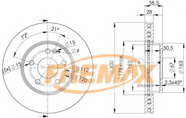 FREMAX BD-0415 Тормозной диск