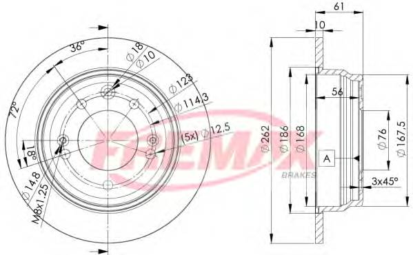 FREMAX BD-0581 Тормозной диск