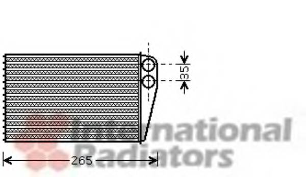 VAN WEZEL 43006354 Теплообменник, отопление салона