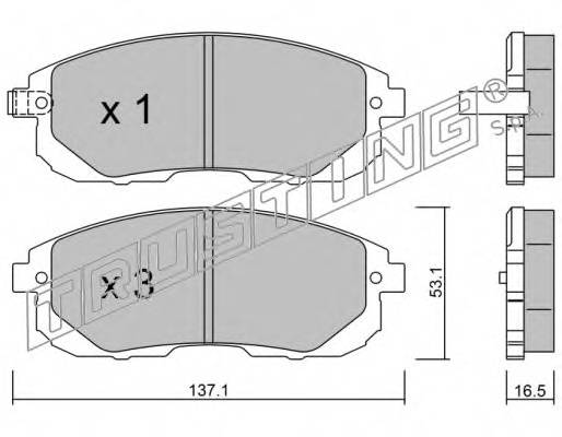 TRUSTING 893.0 Комплект тормозных колодок,