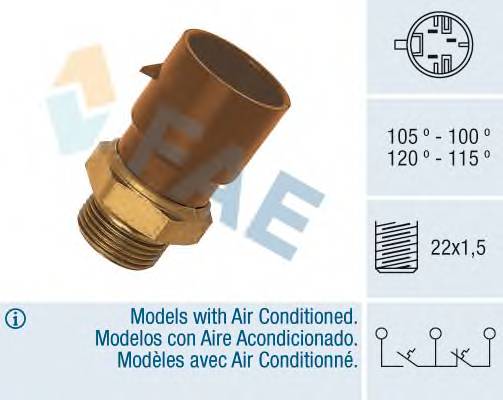 FAE 38040 Термовыключатель, вентилятор радиатора