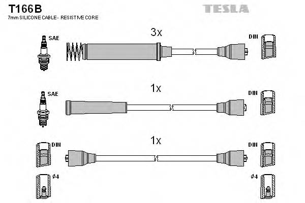 TESLA T166B Комплект проводов зажигания