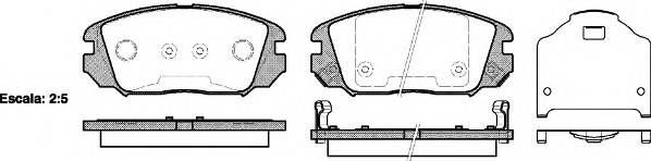 WOKING P13043.02 Комплект тормозных колодок,