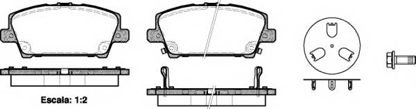 WOKING P13053.02 Комплект тормозных колодок,