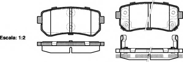 WOKING P13093.02 Комплект тормозных колодок,