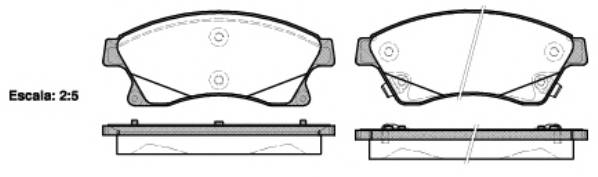 WOKING P15313.12 Комплект гальмівних колодок,