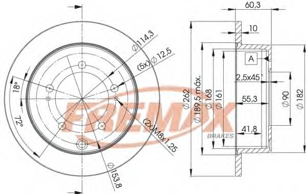 FREMAX BD-8326 Тормозной диск