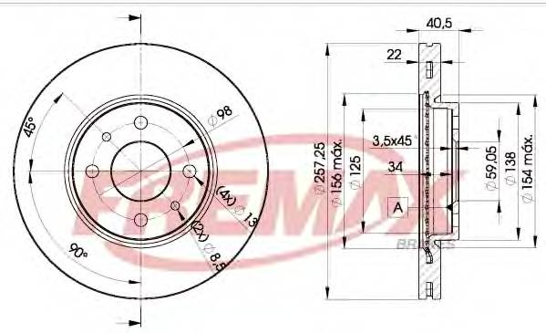 FREMAX BD-1650 Тормозной диск