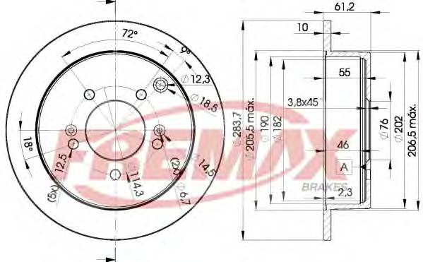 FREMAX BD-2907 Тормозной диск