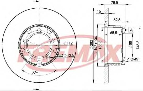 FREMAX BD-4280 Тормозной диск