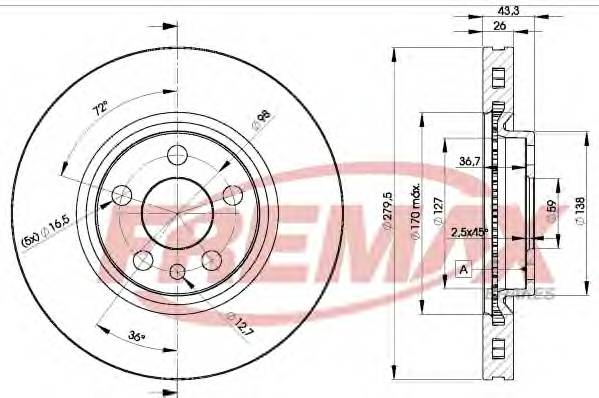 FREMAX BD-4620 Тормозной диск