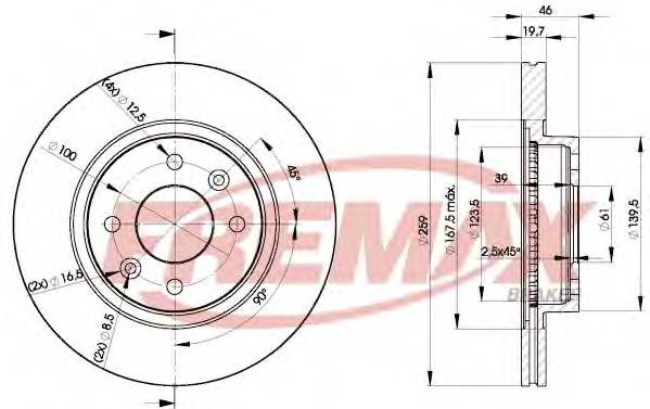 FREMAX BD-5081 Тормозной диск