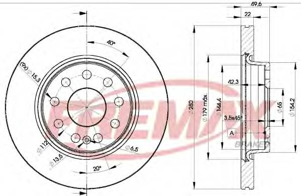 FREMAX BD-5614 Тормозной диск