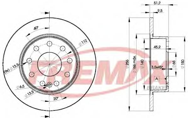 FREMAX BD-5616 Тормозной диск