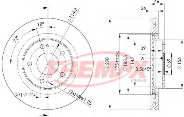 FREMAX BD-7031 Тормозной диск