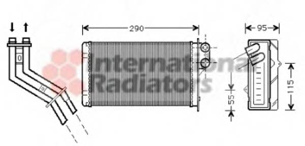 VAN WEZEL 43006227 Теплообменник, отопление салона