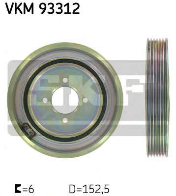 SKF VKM 93312 Ременный шкив, коленчатый