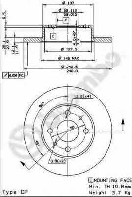 BREMBO 08.4753.14 Тормозной диск