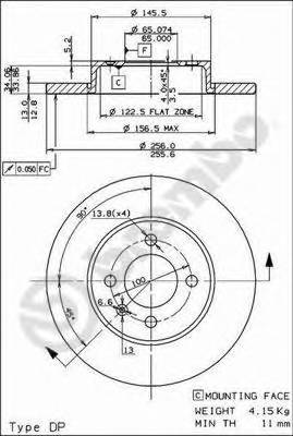 BREMBO 08.5149.14 Тормозной диск