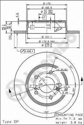 BREMBO 08.5178.31 Гальмівний диск