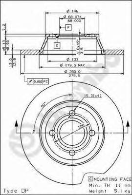 BREMBO 08.5709.10 Тормозной диск