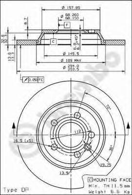 BREMBO 08.9176.11 Тормозной диск