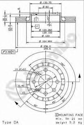 BREMBO 09.9608.24 Тормозной диск