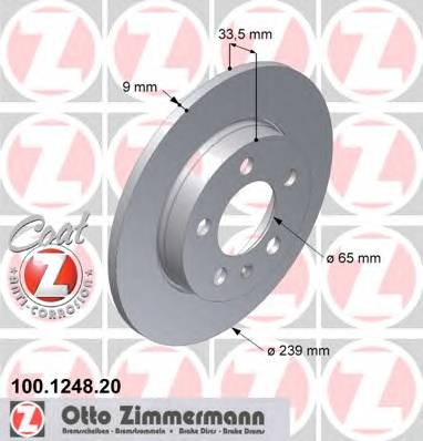 ZIMMERMANN 100.1248.20 Гальмівний диск